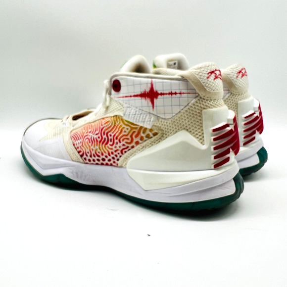 New Balance Shoes Mens 8 White Red Green Kawhi II Sneakers Basketball Trainers - Picture 6 of 10